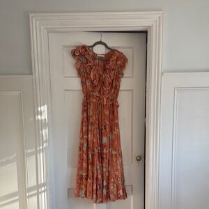 Ulla Johnson Rust Floral Maxi Dress